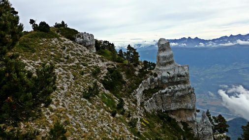 Monolithe du pas de Rocheplane randonnée en chartreuse