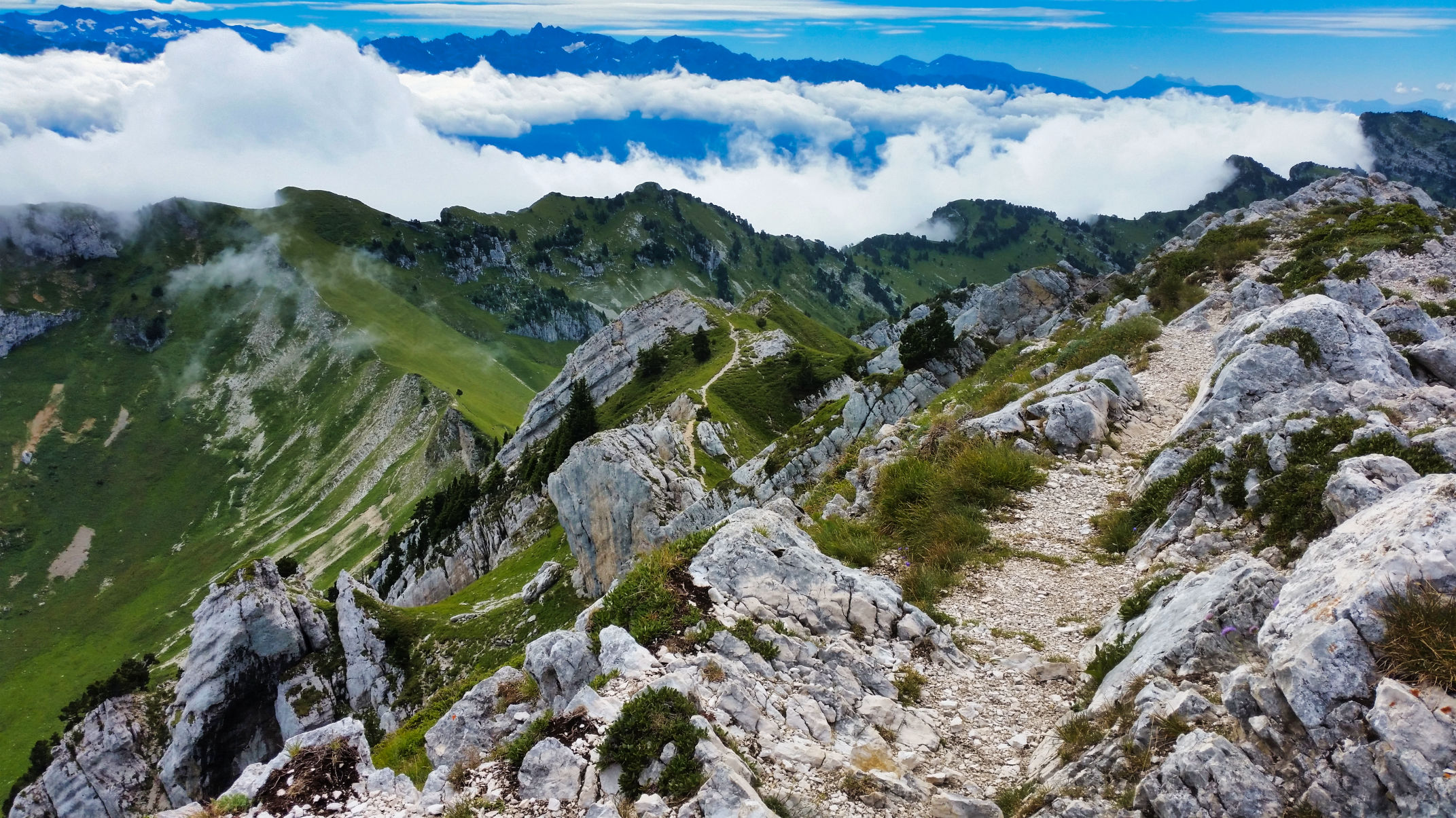 Sangle de crête des lances de Malissard randonnée en chartreuse